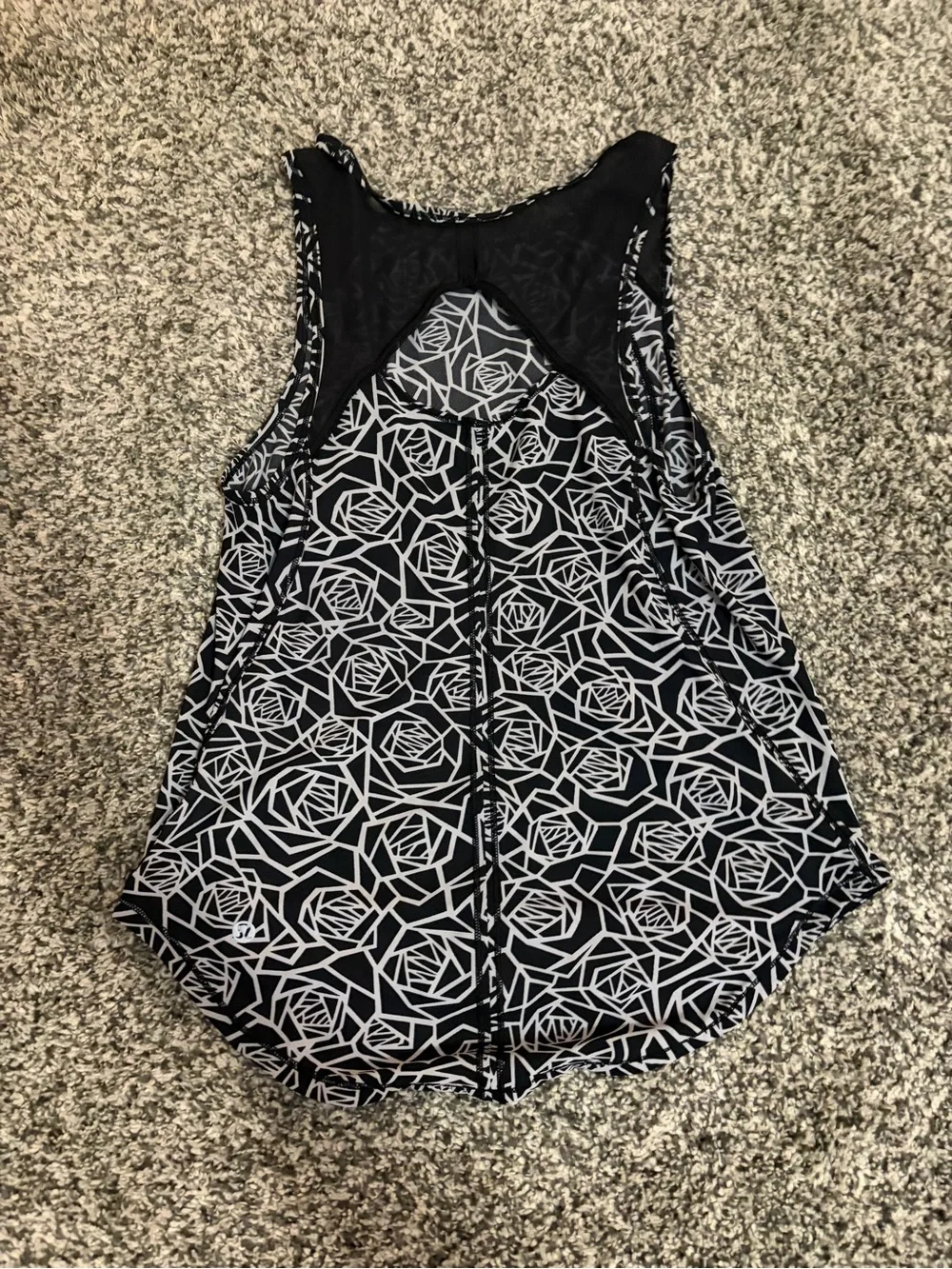 Lululemon Black & White Floral Pattern Dress
